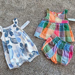 Two 3 month Size Baby  Girl Outfits from Carters NWT Spring/Summer.